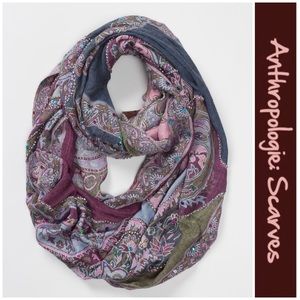 Anthro “Glitzed Paisley Infinity Scarf”